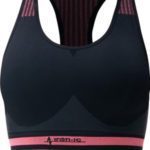 Sportovní podprsenka fitness IRON-IC – střední podpora – černo-růžová Barva: Černo-růžová, Velikost: